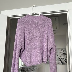 Cropped purple sweater